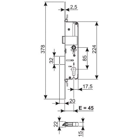 Strybuc Lock For Balcony Door B.45 16-863-45